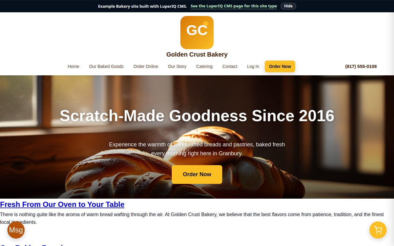 Bakery Demo screenshot