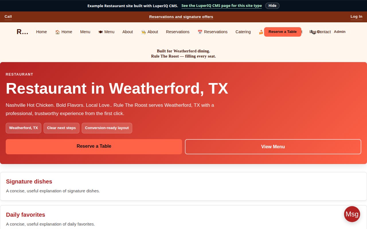 Restaurant Demo screenshot