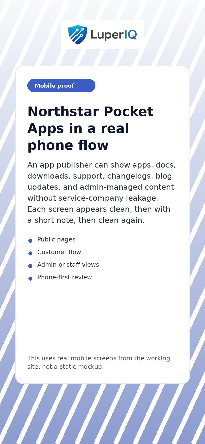 Mobile App Publisher workflow walkthrough preview