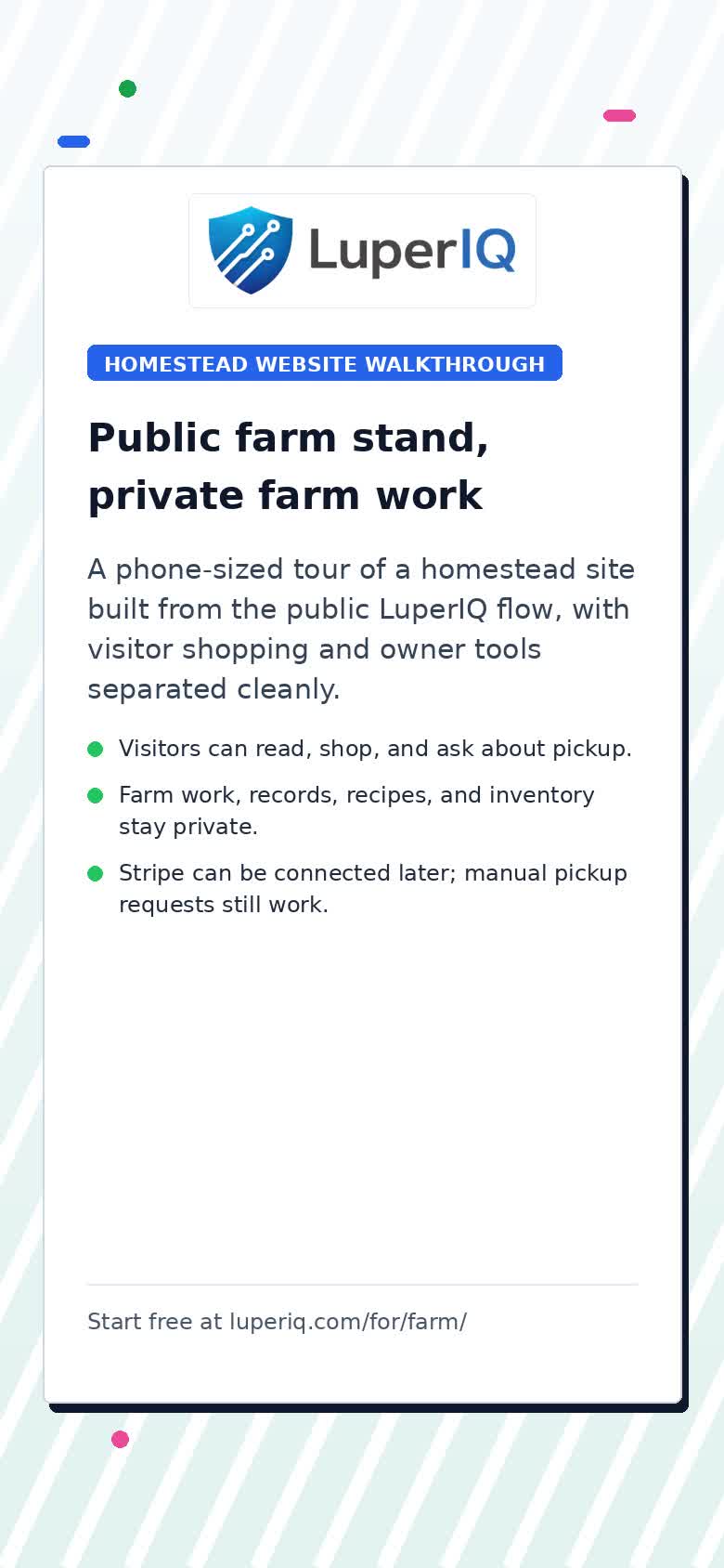 Mobile homestead website walkthrough preview