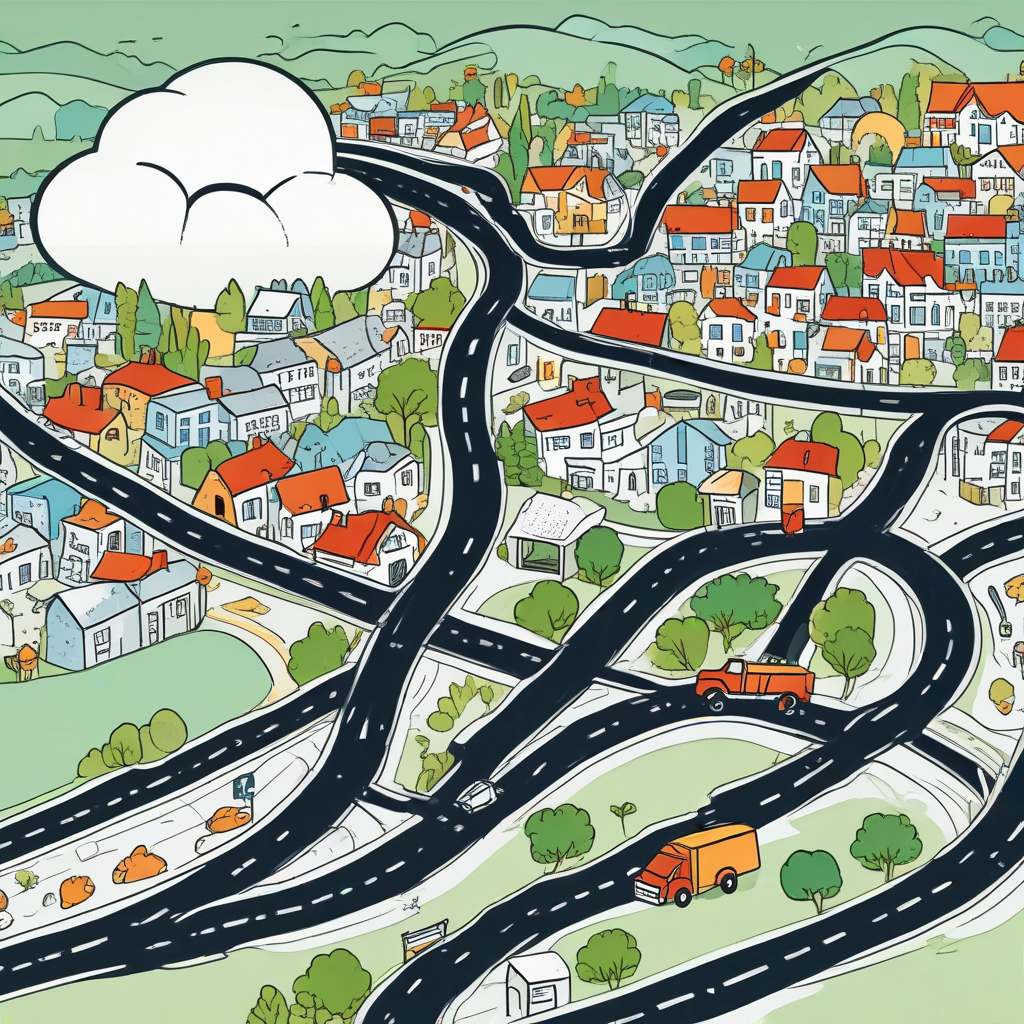 Map showing HVAC service coverage areas for local SEO